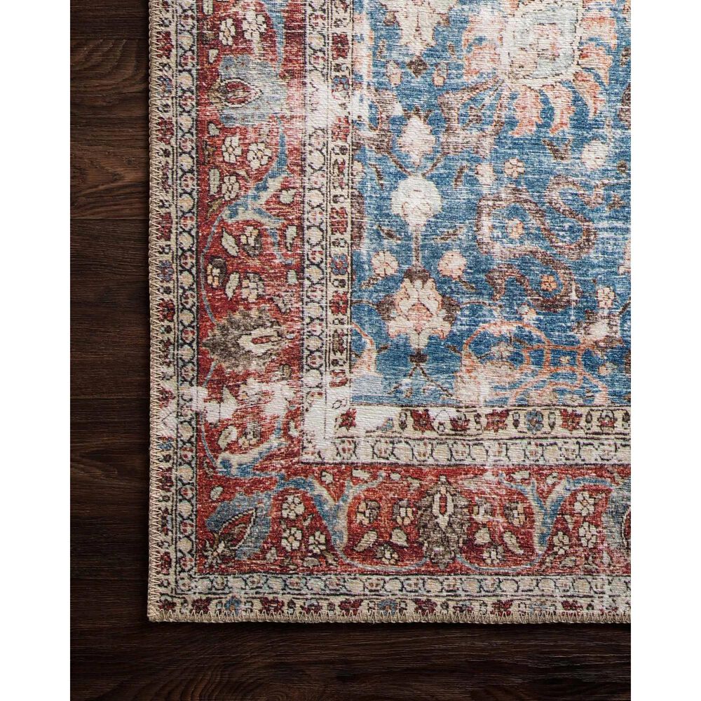 Loloi Loren LQ-01 2&#39;3&quot; x 3&#39;9&quot; Blue and Brick Area Rug, , large