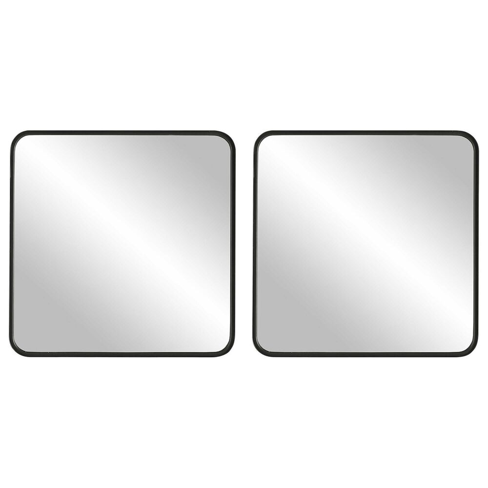Uttermost Wall Mirror in Satin Black (Set of 2), , large