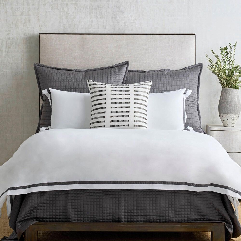 Ann Gish Ready-to-Bed 2.0 Cotton Trim King Duvet in White and Grey, , large
