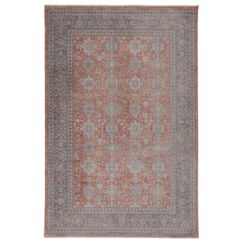 Feizy Marquette 3761F 7"10" x 9"10" Rust and Blue Area Rug, , large