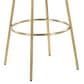 LumiSource Claire Swivel Barstool with White Faux Leather Upholstery in Gold (Set of 2), , large