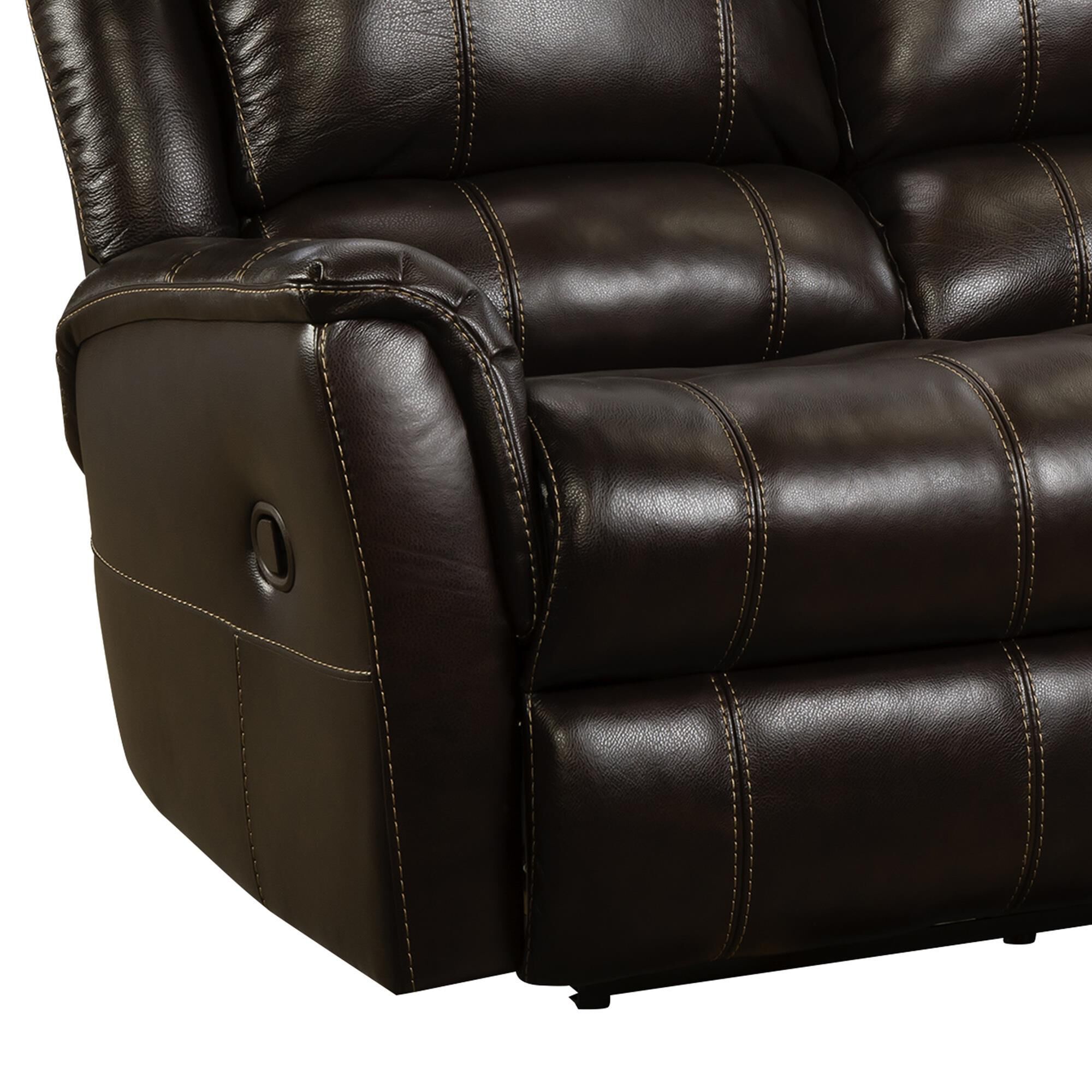 Double recliner online chair leather