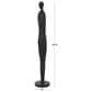Maple and Jade 43" Tall Slim Figure People Decorative Sculpture in Textured Black, , large