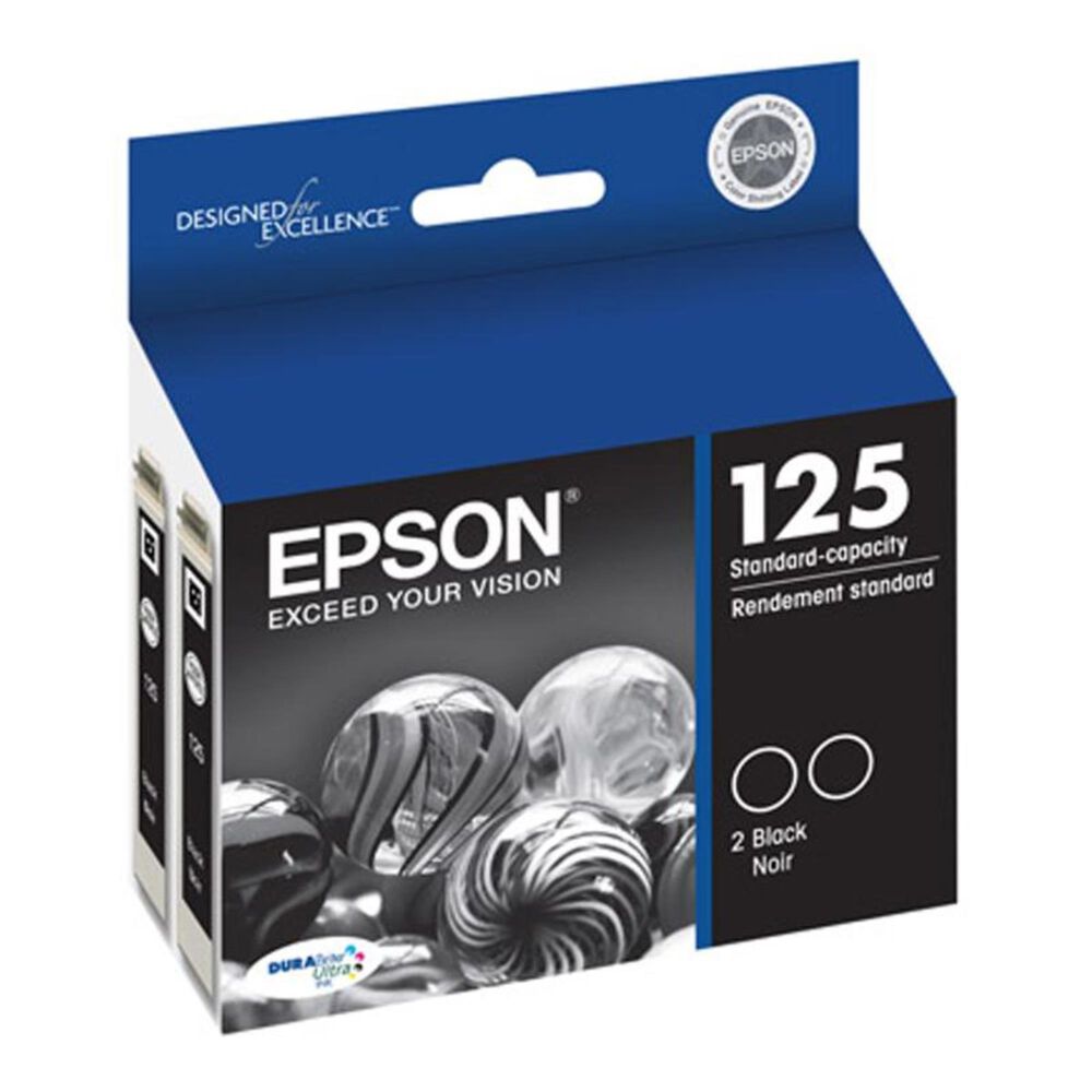Epson 125 Black Dual Ink Cartridges, , large