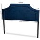 Baxton Studio Avignon Queen Upholstered Headboard in Navy Blue, , large