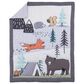 Nojo Baby and Kids Woodland Friends 3-Piece Nursery Crib Bedding Set in Grey, , large