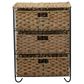 Household Essentials 3-Drawer Wicker Storage Chest in Brown, , large
