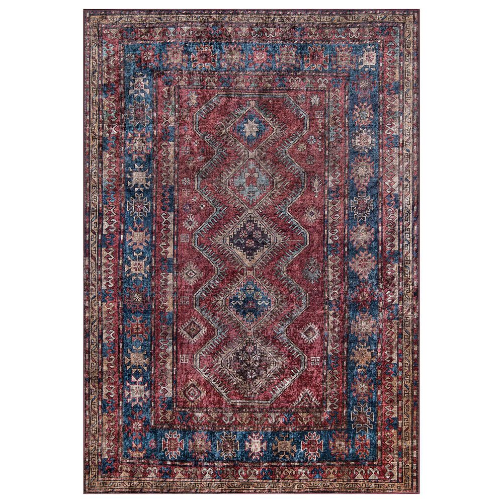 Momeni Karachi KAR-1 3"6" x 5"6" Burgundy Area Rug, , large