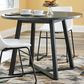 Signature Design by Ashley Centiar Round Dining Table in Black and Dark Charcoal, , large