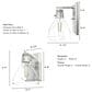 Hunter Van Nuys 1-Light Wall Sconce in Brushed Nickel, , large