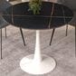 Leisuremod Leisuremod Bristol 31 round dining table White base with Black Sintered stone Top, , large
