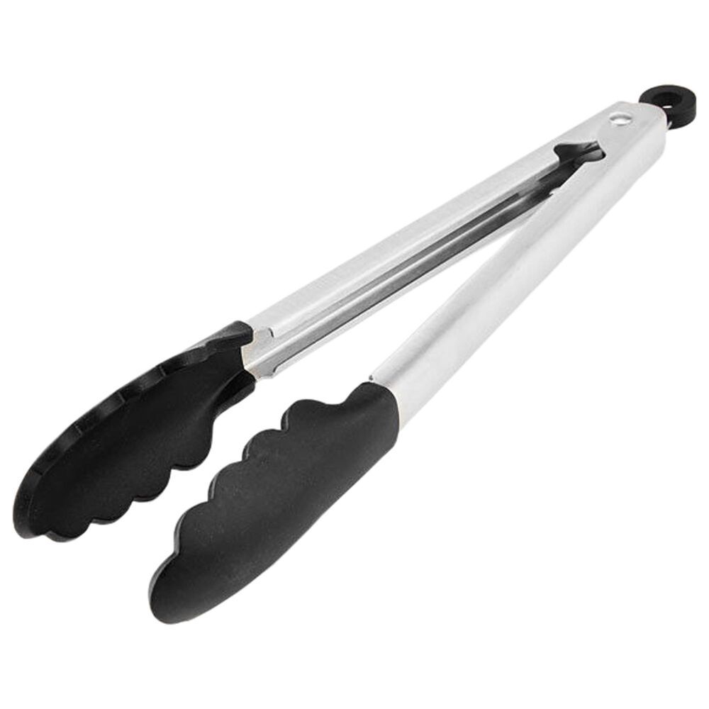 KitchenAid Silicone Tipped Tong in Black and Stainless Steel, , large