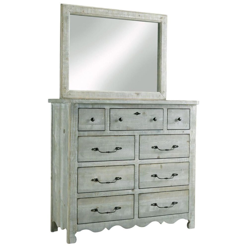 Tiddal Home Chatsworth Dresser and Mirror in Mint Distressed, , large