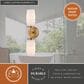 Vaxcel Warren 2-Light Wall Sconce in Brushed Brass, , large