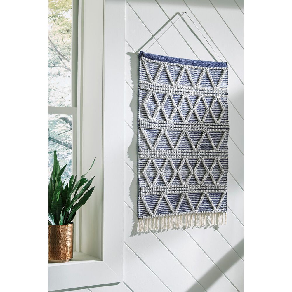 Ashley Fogridge 50&quot; x 30&quot; Tapestry Wall Decor in Blue and Gray, , large