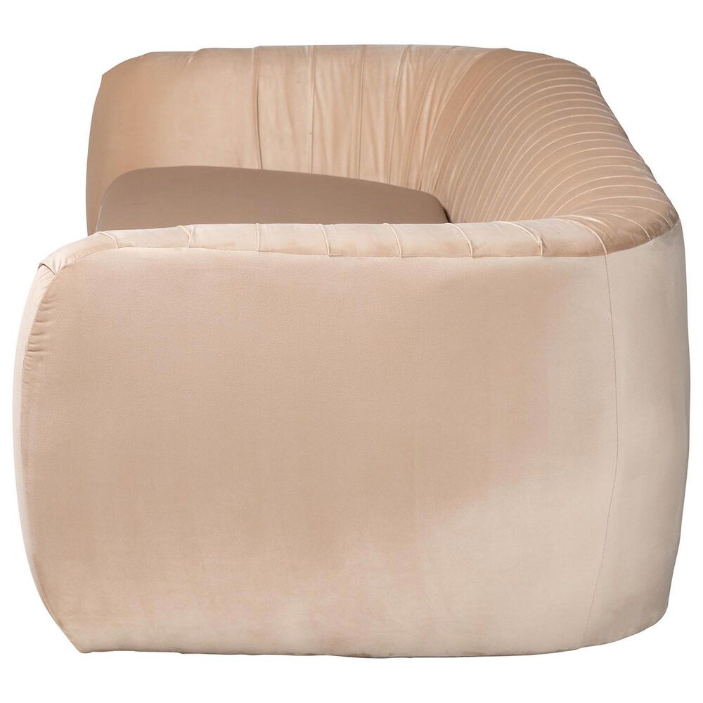 Baxton Studio Adanna Stationary Sofa in Champagne Beige Velvet, , large
