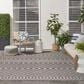 Nourison Positano Southwestern Charcoal 9" x 12" Indoor/Outdoor Area Rug, , large