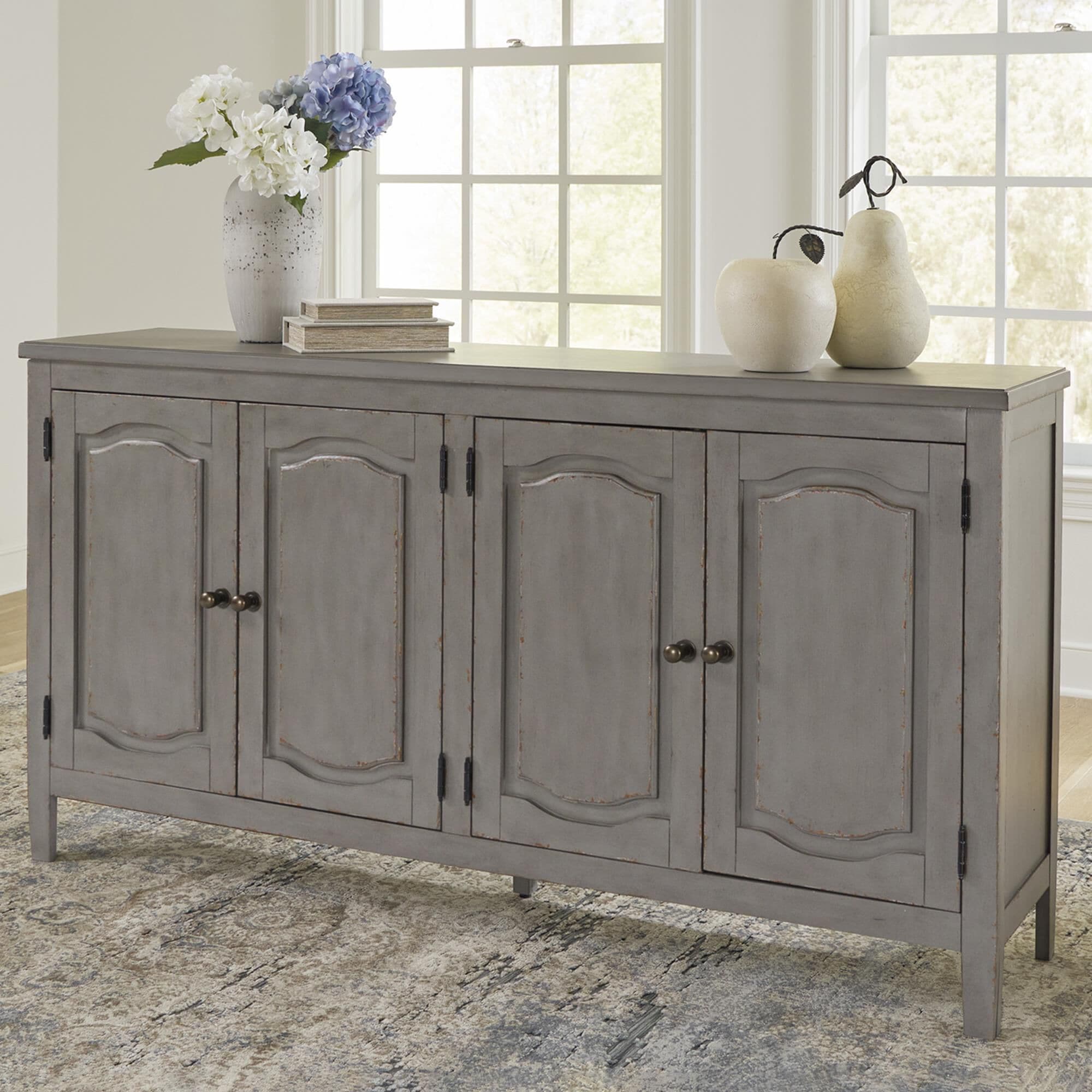 Accent cabinet gray deals