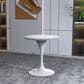 Leisuremod LeisureMod Verve Collection 27 Round Dining Table, White Base with Sintered Stone White Top, , large