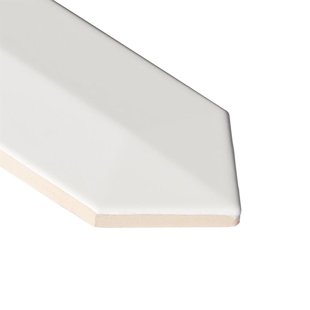 Soho Studio Clark Contour White 2.6&quot; x 13&quot; Ceramic Tile, , large