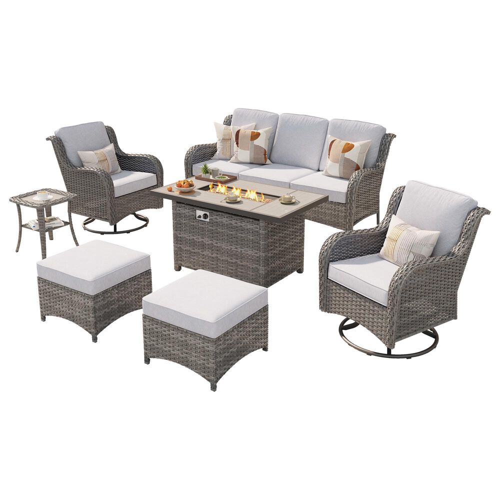 HOMLUX 7-Piece Patio Set in Grey, , large