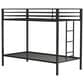 Pacific Landing Alevera Twin Over Twin Bunk Bed with Ladder in Matte Black, , large