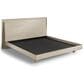 BDI Kava King Platform Bed in Washed Oak with Lighting and USB Ports, , large