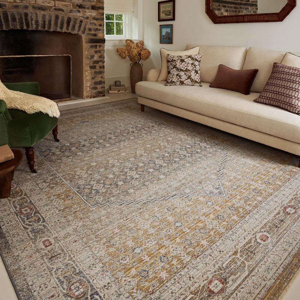 Loloi II Ida 6&#39;3&quot; x 9&#39;4&quot; Stone and Gold Area Rug, , large
