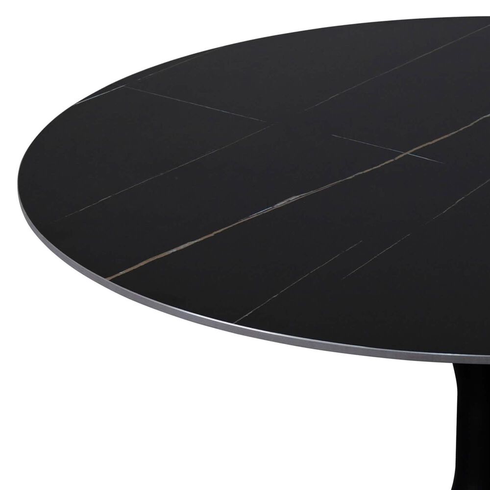 Leisuremod Verve 27&quot; Coffee Table with Sintered Stone Top in Black, , large