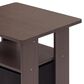 HOMLUX 2-Piece 1-Shelf End Table with Bin Drawer in Dark Brown, , large