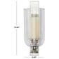 Maple and Jade 16" Single Indoor/Outdoor Wall Mount Candle Holder in Polished Silver and Clear, , large