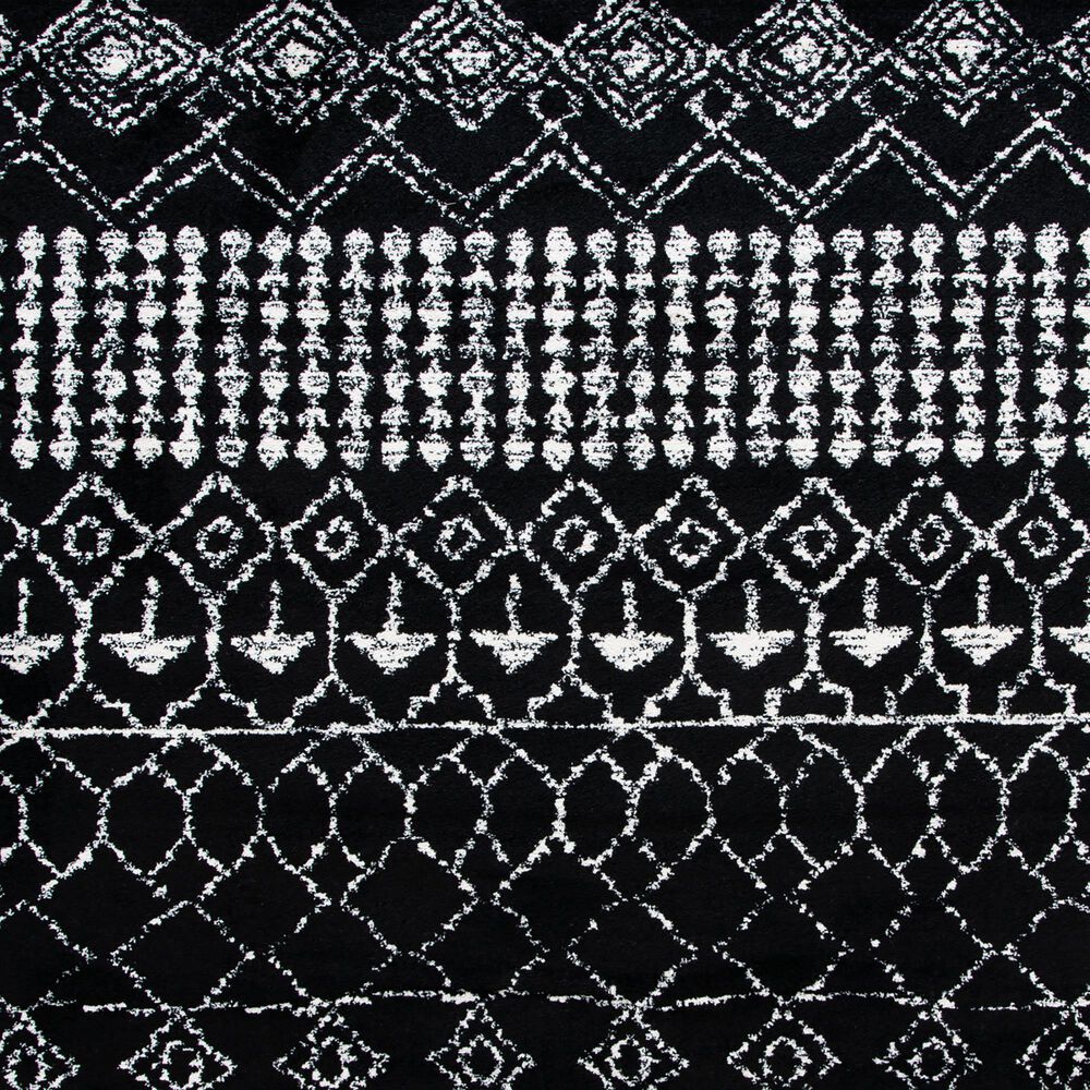 Safavieh Tulum  6&#39;7&quot; Round Black and Ivory Area Rug, , large
