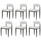 Morden Fort Modern Boucle Side Chair with White Cushion in Black and Gold (Set of 6), , large