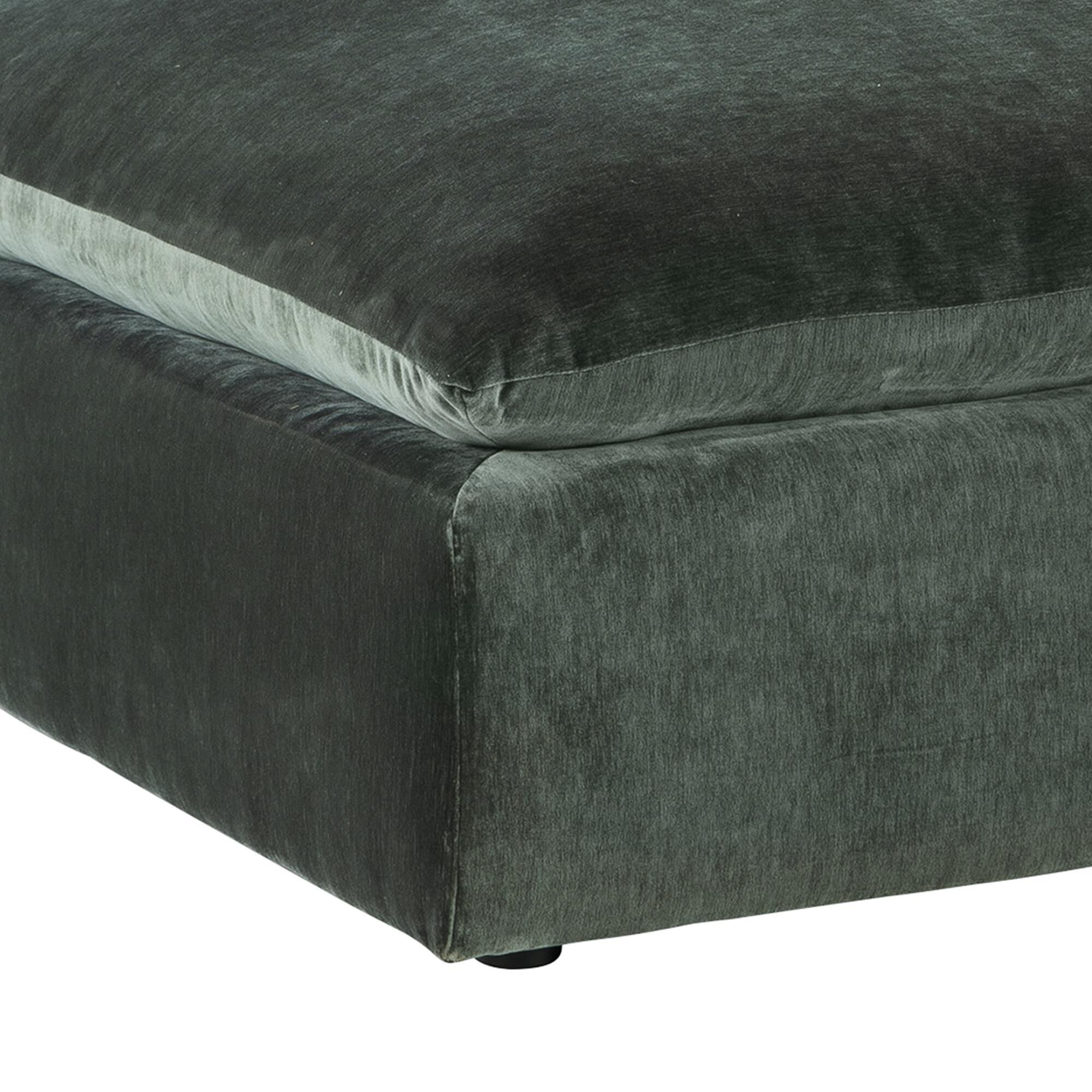 Ashley Carriage View Oversized Accent Ottoman in Jade