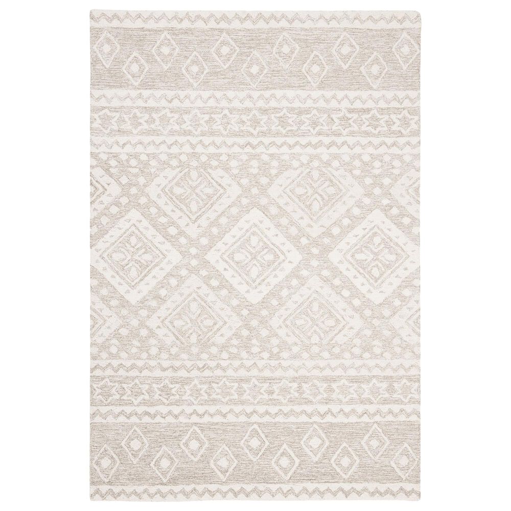 Safavieh Micro-Loop Southwestern 4" x 6" Beige and Ivory Area Rug, , large