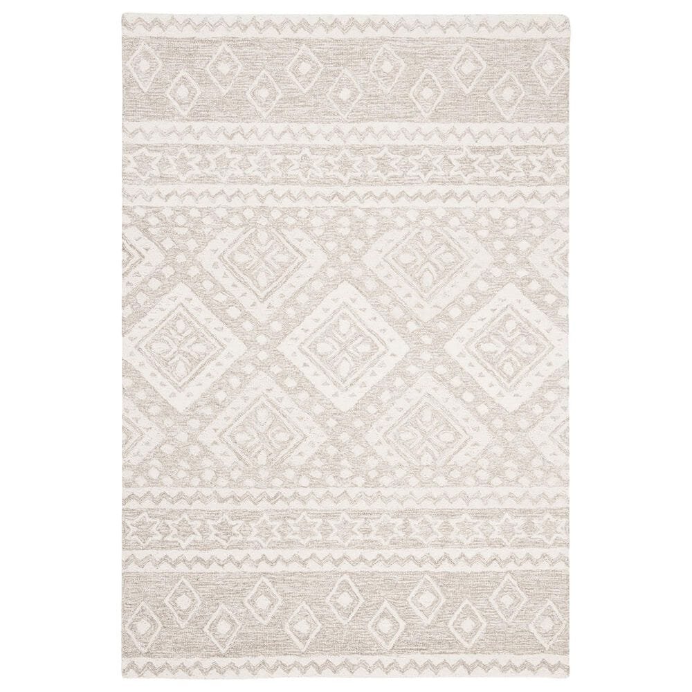 Safavieh Micro-Loop Southwestern 4" x 6" Beige and Ivory Area Rug, , large