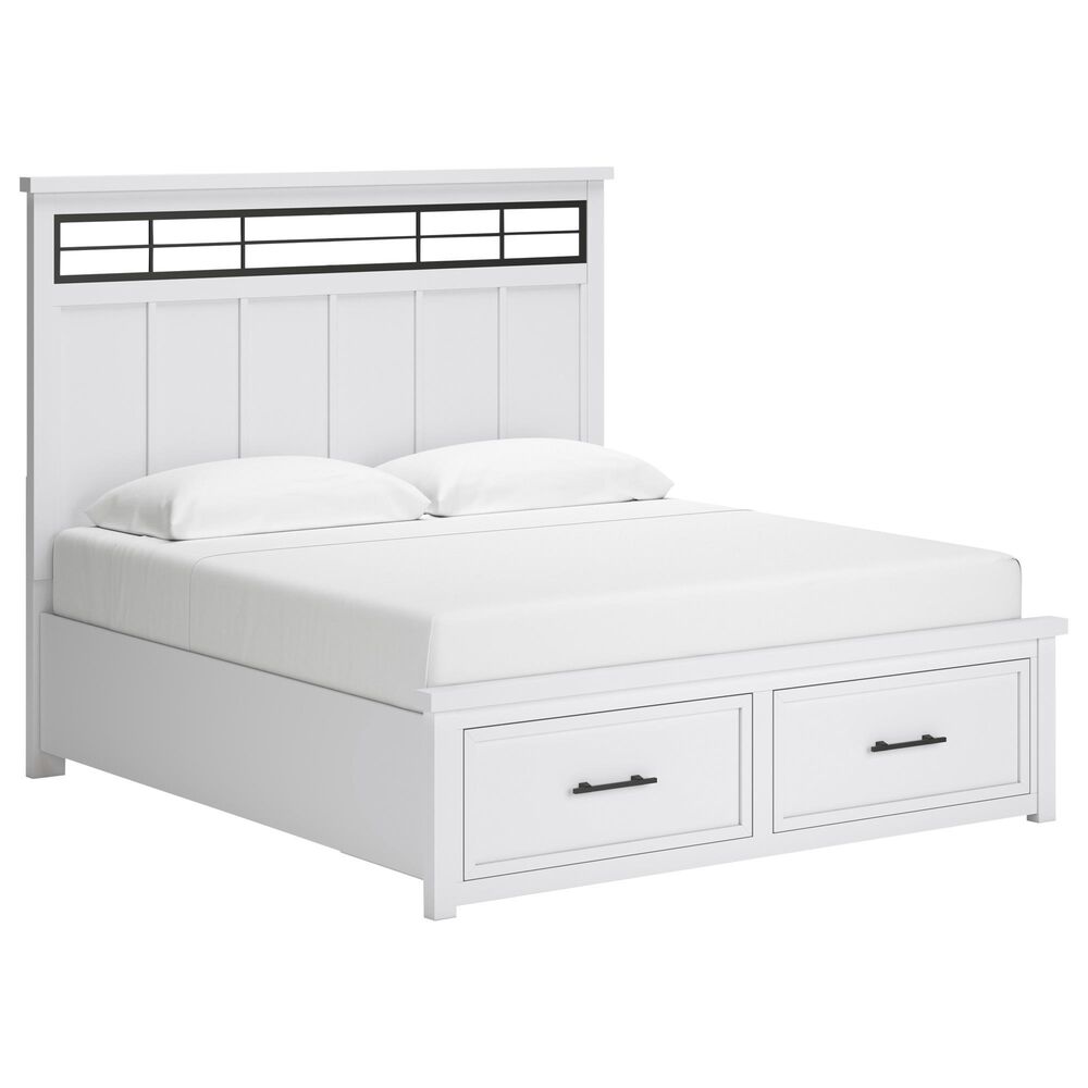Ashley 3-Piece King Bedroom Set in White and Natural, , large