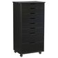 Linon Home Decor Cary 8-Drawer Rolling Cart in Black, , large