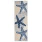 Nourison Aloha 2" x 6" Cool Grey, Blue, White and Ivory Indoor/Outdoor Runner, , large