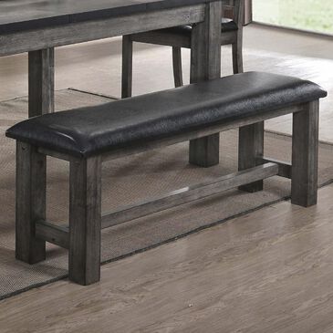 Mayberry Hill Nathan Dining Bench in Gray Oak - Bench Only, , large