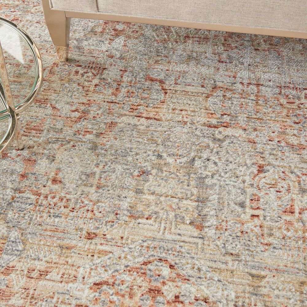 Nourison Lustrous Weave LUW02 8&#39;10&quot; x 11&#39;10&quot; Gray and Brick Area Rug, , large