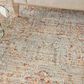 Nourison Lustrous Weave LUW02 8"10" x 11"10" Gray and Brick Area Rug, , large