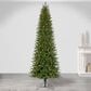 The Gerson Company 9" Pre-Lit Artificial Natural Cut Narrow Northern Spruce with White Lights in Green, , large