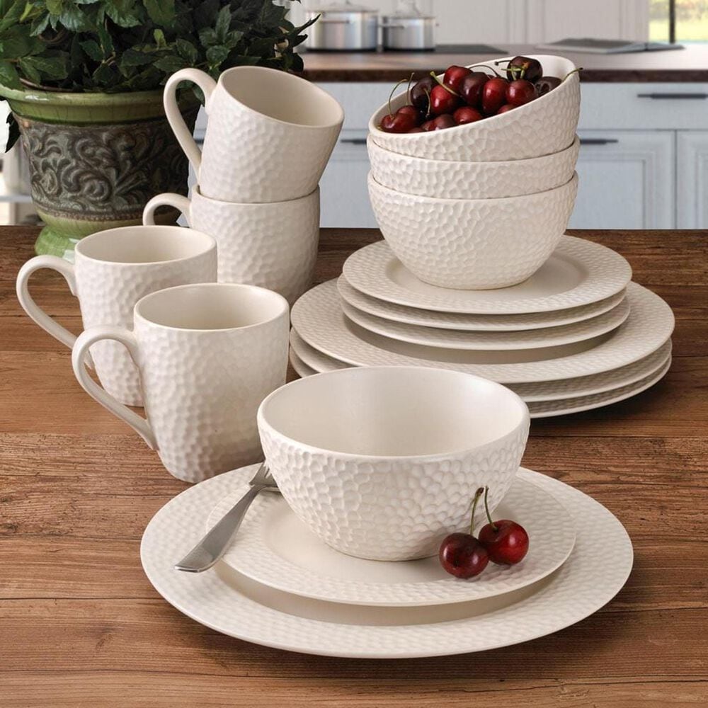 Mikasa Hayes White 16-Piece Dinnerware Set Service for 4, , large