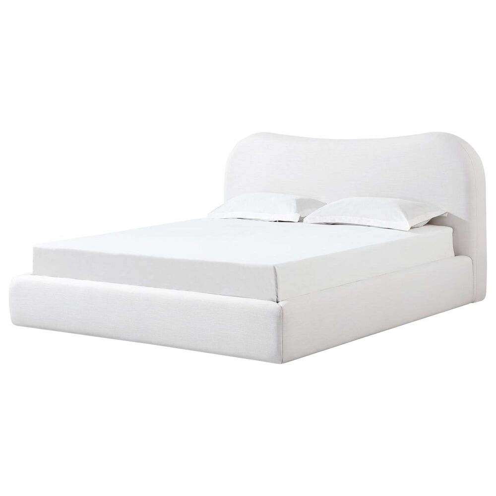 Urban Home Elena Uph King Upholstered Bed in Vanilla, , large