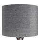 LumiSource Lenuxe 24" Metal Table Lamp with Grey Linen Shade in Brushed Nickel (Set of 2), , large