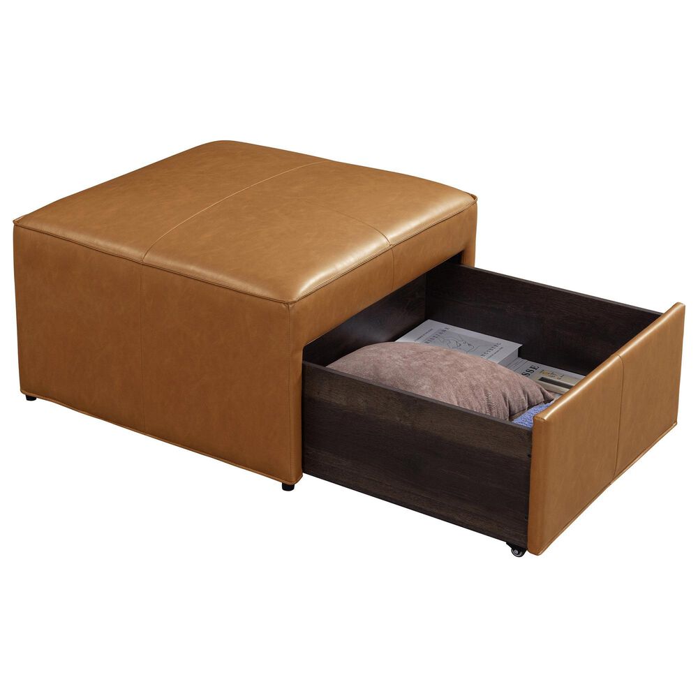 Lifestyle Solutions Hailey Storage Ottoman in Camel, , large