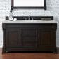 James Martin Vanities Brookfield 60" Single Bathroom Vanity in Burnished Mahogany with 3 cm Lime Delight Quartz Top and Rectangular Sink, , large