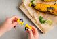 Dreamfarm Lockorns Lock Corn Holder in Yellow and Black (Set of 4 Pairs), , large