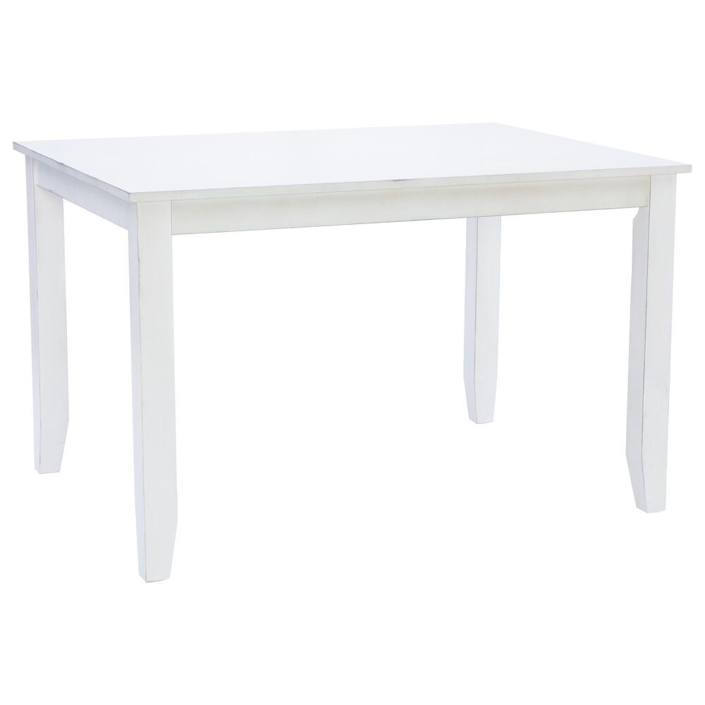 Linon Home Decor Hamlet 5-Piece Rectangular Dining Set in White, , large